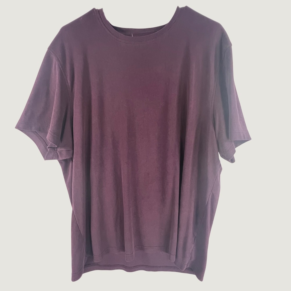 Tasso Elba Mens XXL Supima Cotton Blend Short Sleeve Crew Neck T-Shirt Purple - Picture 1 of 4